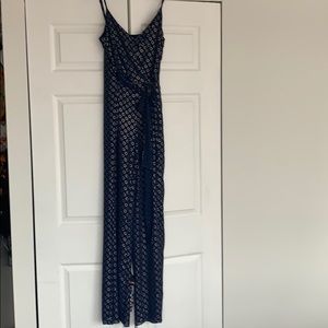 Michael Kors navy blue and gold jumpsuit